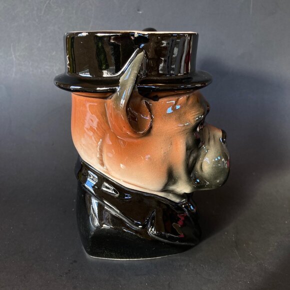 VTG Quon Quon Figural Animal 16oz Mug Boxer Dog Novelty Barware 80s Collectible - Picture 6 of 17